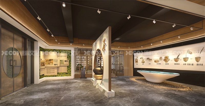 在茶文化展館設(shè)計(jì)中如何設(shè)計(jì)一個(gè)適合展示茶葉與公益慈善的結(jié)合的區(qū)域？